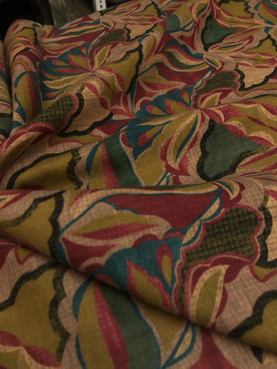 Linen Print Abstract multi colors [18559]