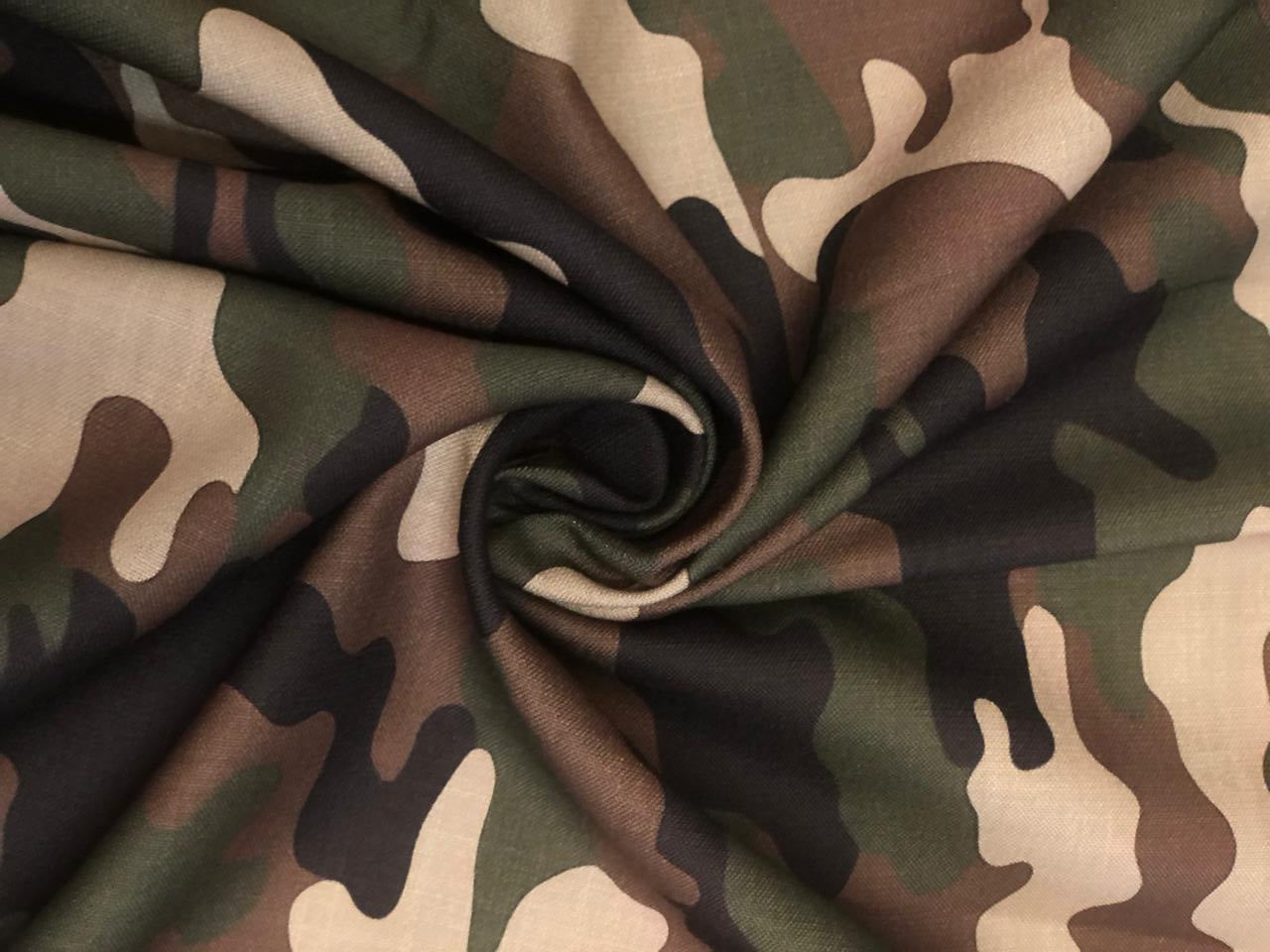 Cotton Fabric Army/Camouflage Print 58" wide [18541]