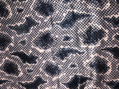 100% Pure Silk Satin 80 grams 54"Wide Fabric abstract print  available in 2 colors black and brown  [18285/86]