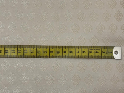 Silk Brocade fabric 44"ivory tusk with self motif  BRO1067[4]