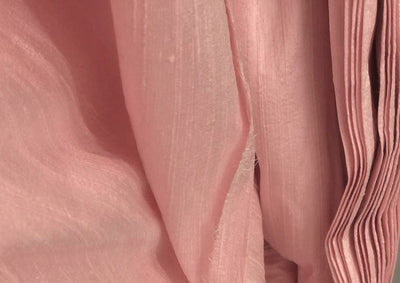 100% Pure silk dupioni fabric pastel pink  color 54" wide with slubs MM129[2]
