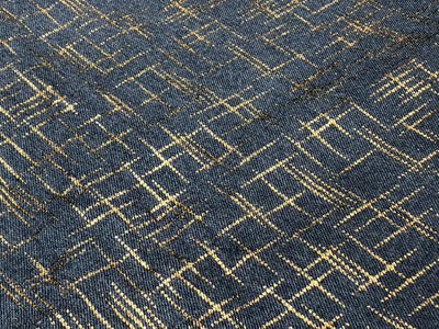 100% Cotton Denim Fabric with foil print 58" wide available in 3 colors light dusty green, light blue and darker blue[17720/21/22]