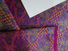 Silk Brocade jacquard fabric 44" wide BRO894 available in Four colors blue/brown/pinkand black