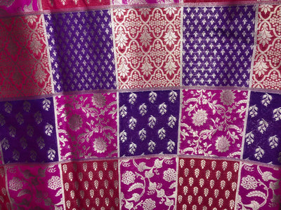 Silk Brocade fabric multi colors of  jacquard BRO1071 available in 8 different color combinations[BRO1071[]