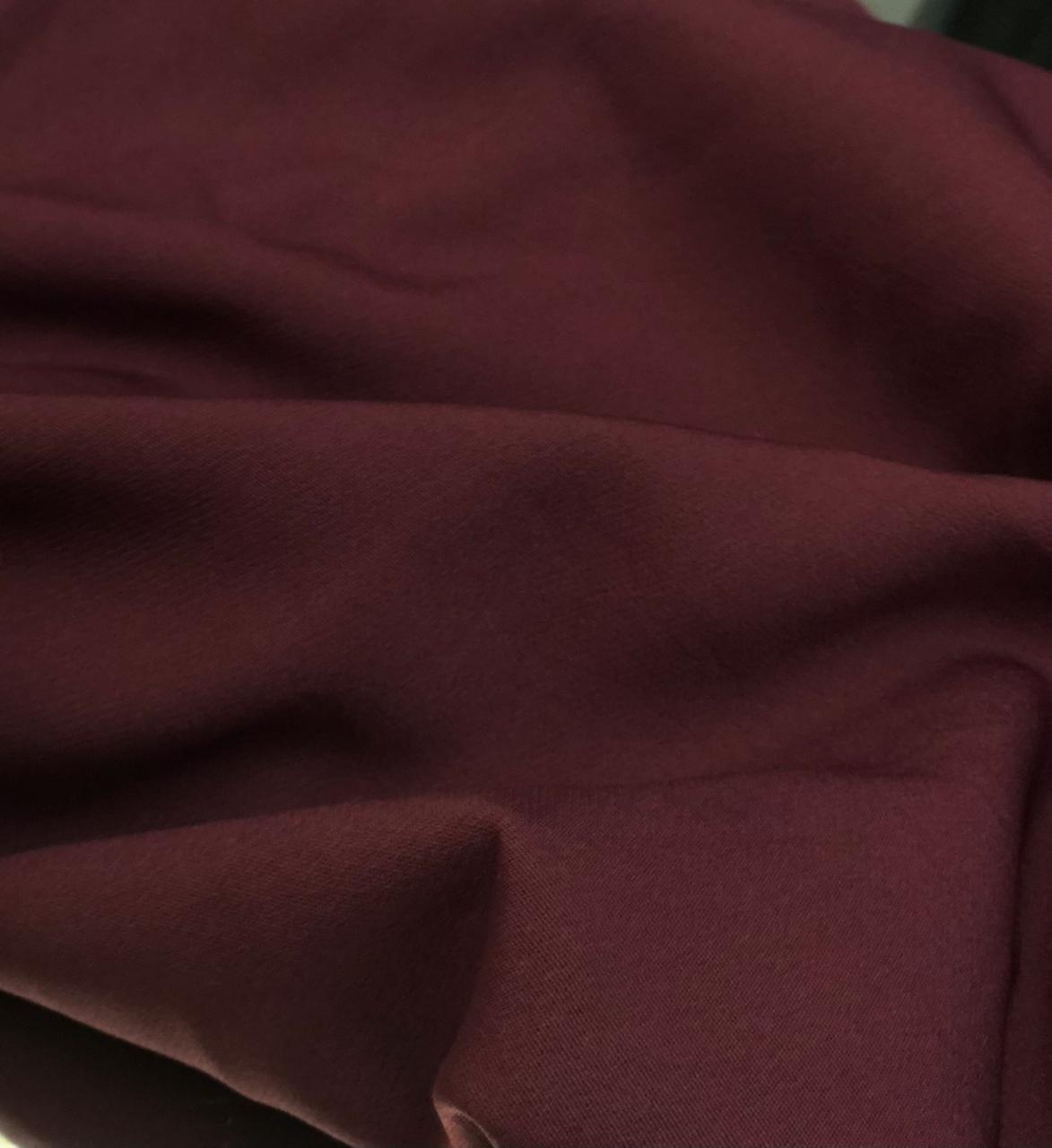Scuba Crepe Stretch Jersey Knit Dress fabric oxblood color roll  58" wide [18643]