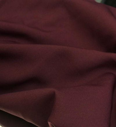 Scuba Crepe Stretch Jersey Knit Dress fabric oxblood color roll  58" wide [18643]
