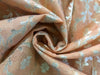 Silk Brocade fabric 44" wide peach Jacquard BRO915[2]