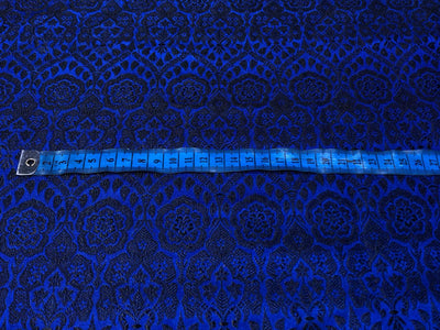 Brocade Fabric 44"~wide  ROYAL BLUE AND BLACK BRO823[4]