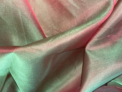 100% silk organza fabric two tone green x red 44" [10285]