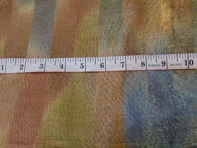 100%  Silk tissue fabric with gold and multi color 44 inches wide