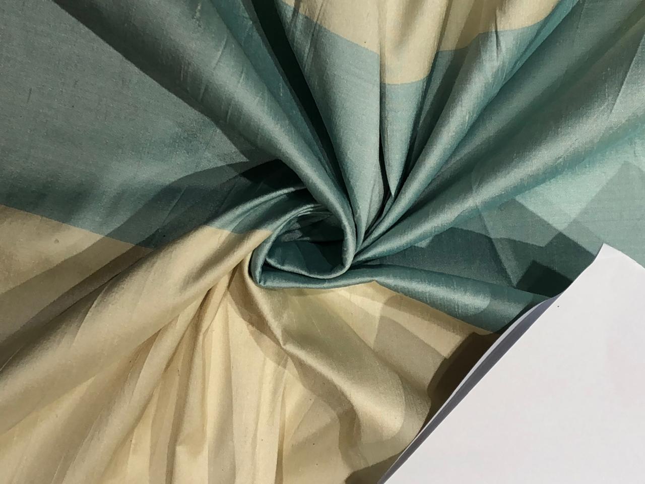 SILK DUPION STRIPE BLUE AND IVORY  54" DUPS31