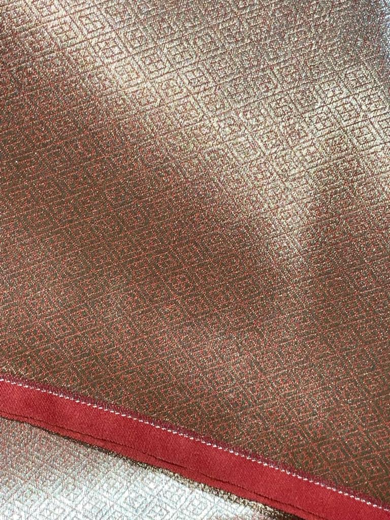 Silk Brocade Fabric Metallic Gold jacquard 44" WIDE BRO340 available in 6 colors red x gold /pink x gold /gold x gold/ peach x gold /sea green x gold /rust x gold