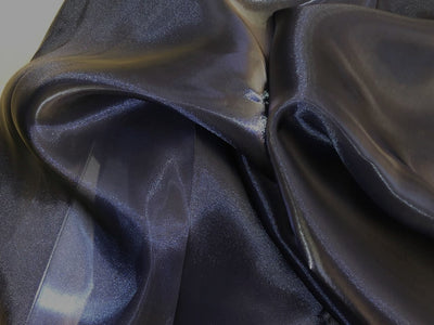 Liquid organza fabric 58" wide with gold  tinge available in 4 colors dark rose ,mustard brown ,mint and dark navy [[18334/35/36/37]
