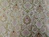Silk Brocade fabric 44" wide BRO879 available in 4 colours Ivory; Pink; Red / Ivory; Green / Red / Ivory; Emerald Green; Red / Ivory; black ;Red AND METALIC GOLD