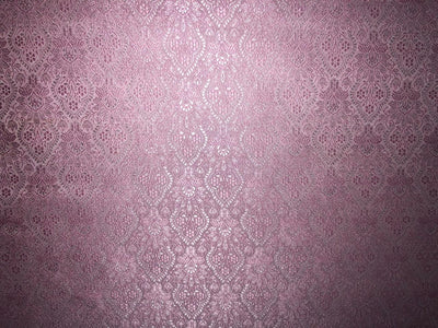 Silk Brocade fabric 44" wide SELF JACQUARD  available in 2 colors pink and white ivory BRO956[4/6]