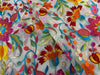 Georgette Multi Color Floral Embroidery available in three colors [ivory white/green/peach] 44" wide