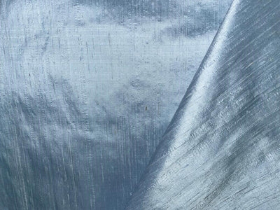 100% PURE SILK DUPIONI FABRIC  PASTEL BLUE  54" wide WITH SLUBS MM118[2]