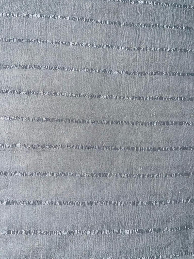 Silk Chiffon grey with Satin stripes Fabric available in [grey/ ivory [only in 2 lengths 1 yard and 0.80 yards/ black/ green]