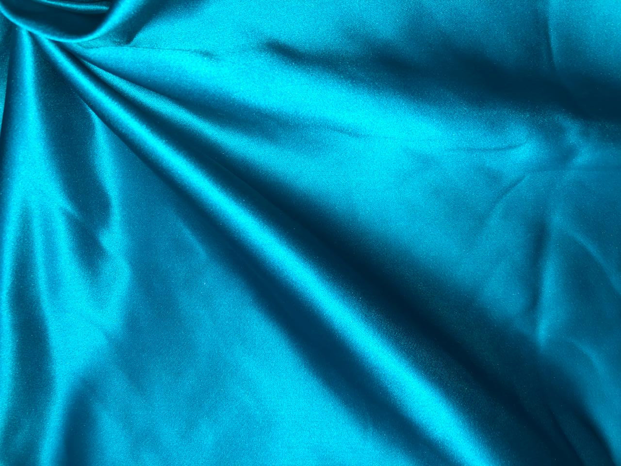 100% SILK DUTCHESS SATIN 48 momme blue turquoise  54" wide [18378]