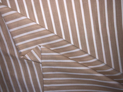 100% Cotton Poplin 58" wide  stripes available in 2 colors beige and chocolate brown[17811/812]