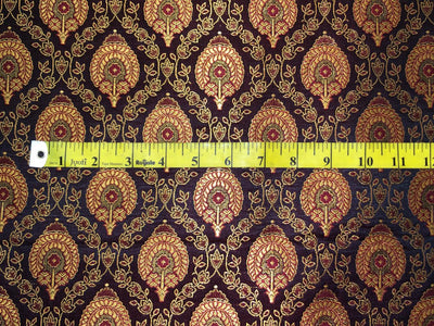 Silk Brocade fabric  44" wide available in 4 colors gold/orange/green and brown BRO901[1-4]