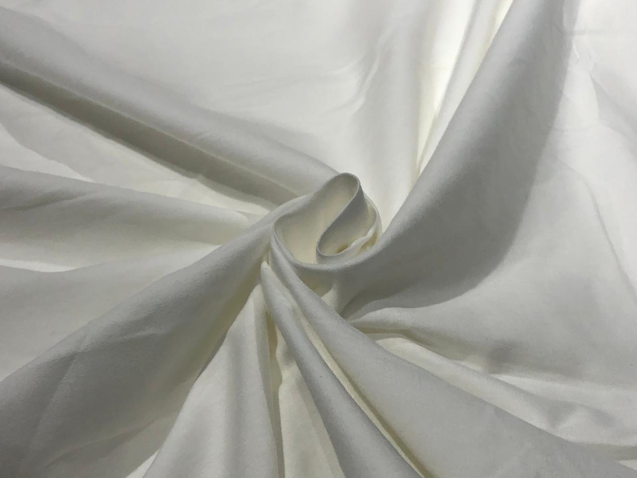White Supima cotton fabric 147 cms wide  in natural white  color [17739]