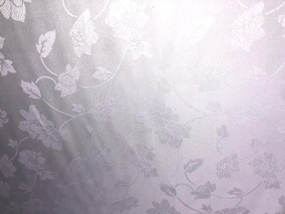 Silk  Satin JACQUARD IVORY WHITE 44" wide available in abstract,floral,roses,waves and triangles jacquard  designs