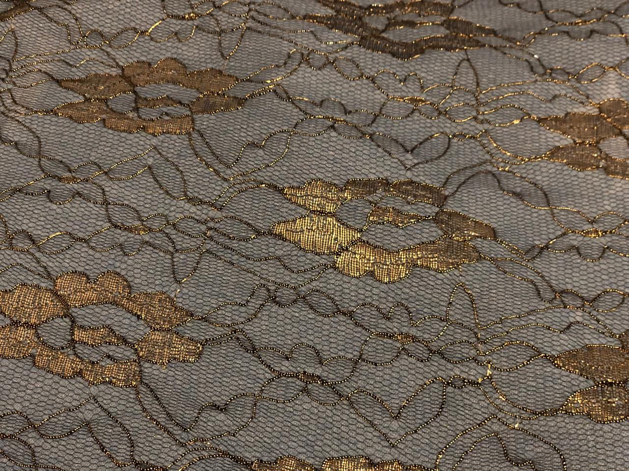 DENIM light blue with gold lace [18617]