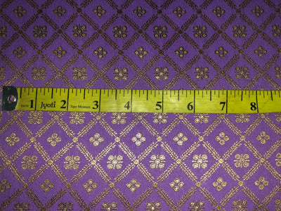 Silk Brocade fabric  jacquard RICH LAVENDER GEOMETRIC DIAMONDS WITH FLORAL MOTIF BRO1008[1]