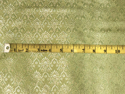 Silk Brocade fabric 44"jacquard with subtle metallic to enhance the fabric available in 3 colors rose gold ,yellow gold and green  BRO1067