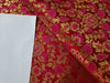 Silk Brocade fabric 44" wide BRO878 available in 5 colours [Mango/ Red , Emerald Green / Red ; Black/ Red ;Red/ Pink ; Navy /Pink AND METALIC GOLD