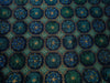 Silk Brocade fabric peacock blue green color 44" wide BRO881[4]