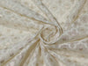 100% cotton brocade FABRIC IVORY and gold metallic MOTIF jacquard COLOR 44" wide BRO882[4]