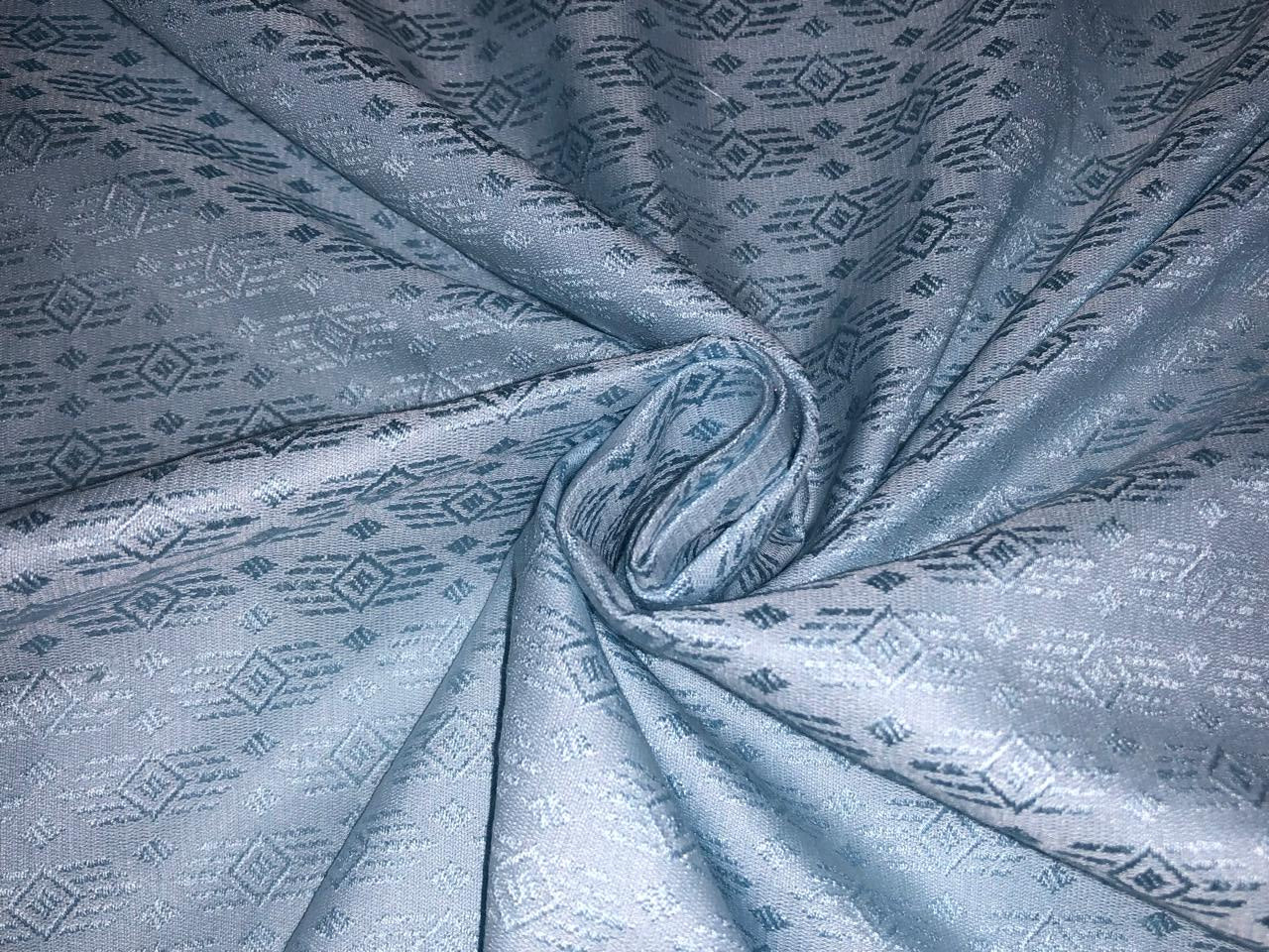 COTTON BROCADE FABRIC  44" wide BRO1002 available in 5 pastel shades baby blue/light pink/grey/peach and mint
