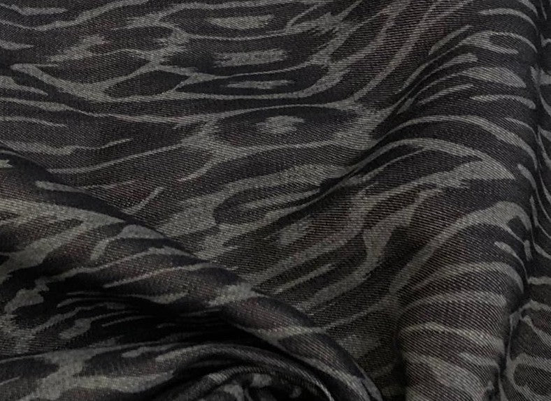 Denim 100% Cotton 58" wide animal print in 2 shades denim blue / teal and denim blue/blue [18613/14]