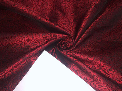 BROCADE MAROON X BLACK COLOUR 44" wide available in 4 colors red,purple,green and blue BRO327[1/2/3/4]