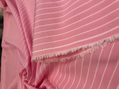 100% Cotton Poplin 58" wide  stripes available in 2 colors light pink and dark pinkp[18311/12]