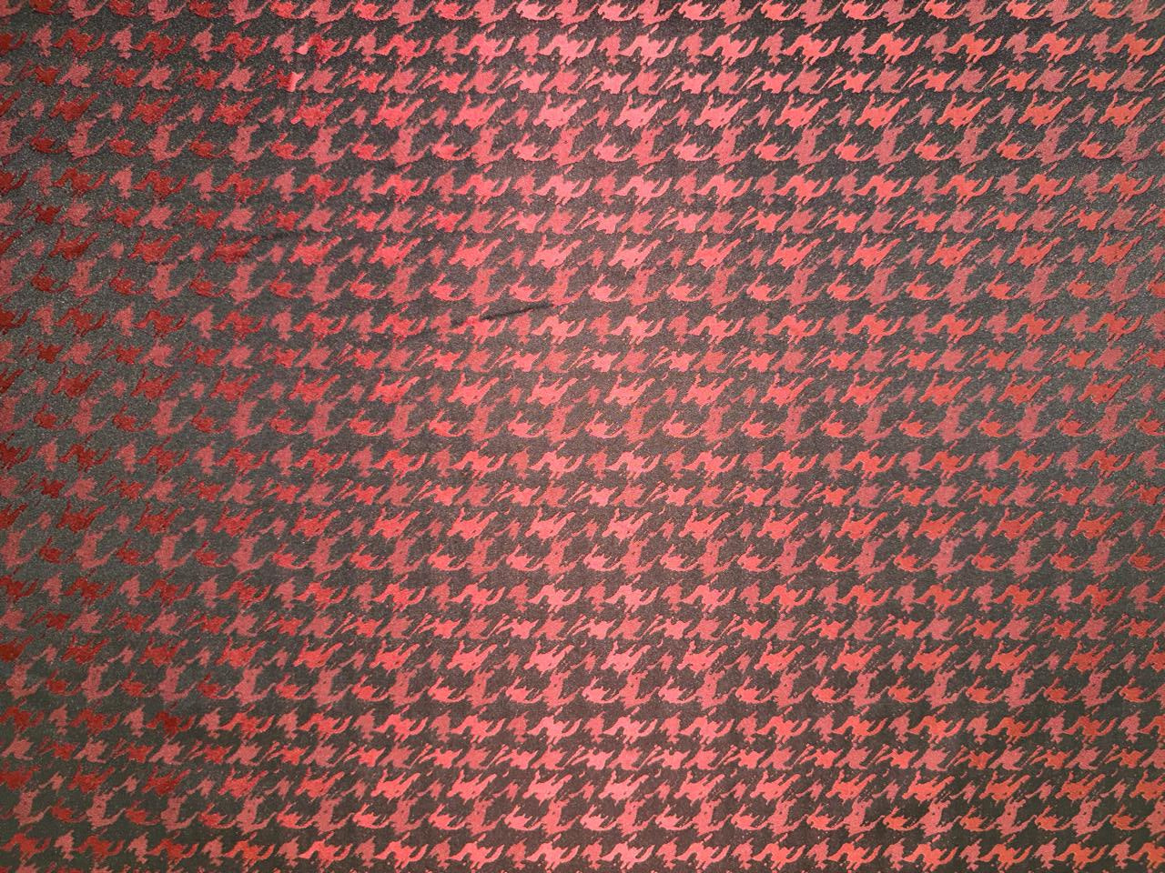 Embossed Houndstooth Polyester Lycra fabric 58"[18482/3]