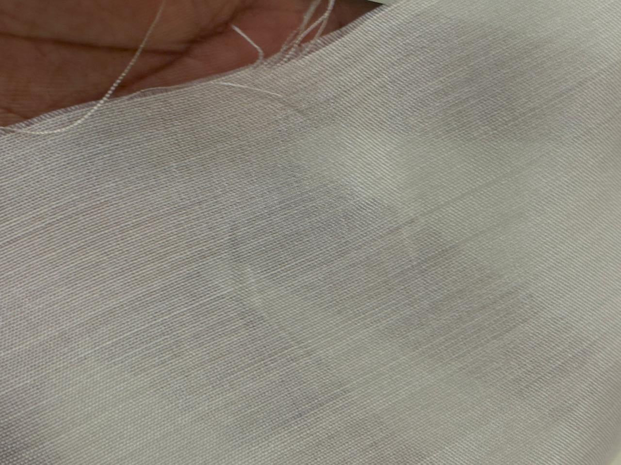 TUSSAR  SILK NATURAL IVORY FABRIC 44&quot; WIDE 19 momme [18313]