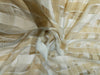 SEMI SILK ORGANZA FABRIC GOLD AND IVORY COLOR FANCY PLAIDS 56" WIDE [15302]