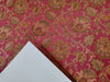 Silk Brocade fabric 44" wide available in 4 colors coral, burgundy ,green and nude BRO897