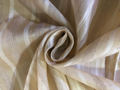 TUSSAR SILK FABRIC WITH SILK STRIPES 44" WIDE [6957/15619/15620]