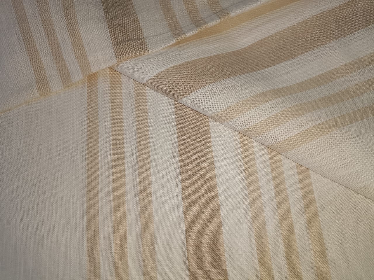 Linen 55% COTTON 45% Fabric 58" wide STRIPE [15418]