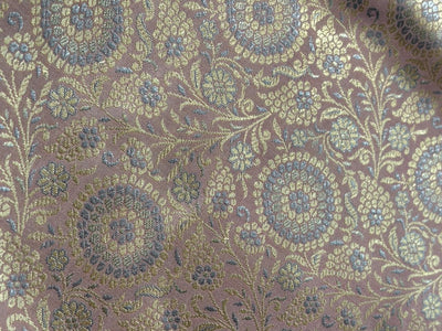 Silk Brocade fabric 44"dusty lavender with subtle gold  jacquard  BRO1064[4]