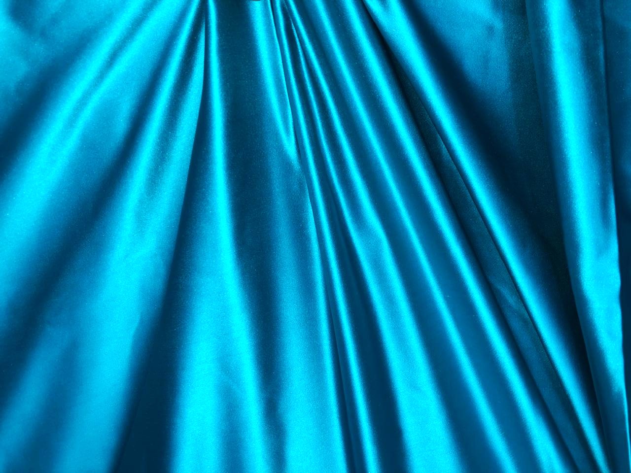 100% SILK DUTCHESS SATIN 48 momme blue turquoise  54" wide [18378]