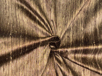 SILK Dupioni FABRIC 2 ply silk 54&quot;-orange/pink/black ,purple/golden brown ,brown/golden cream and purple x pink DUPNEWS14
