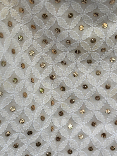 Indian Mukesh Embroidery, 44" wide and 3 yards long.[17689]