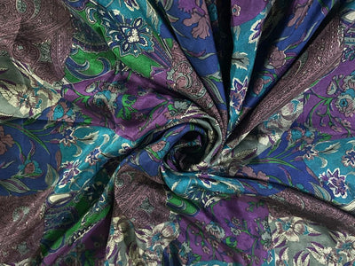 Pure silk HABOTAI FLORAL MULTI COLOR 80 gms [15532]