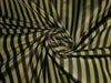 100% Pure Silk Taffeta Fabric Iridescent Lime Yellow/Green & Black colour Stripes 54"wide  TAF#S112