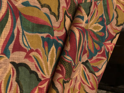 Linen Print Abstract multi colors [18559]